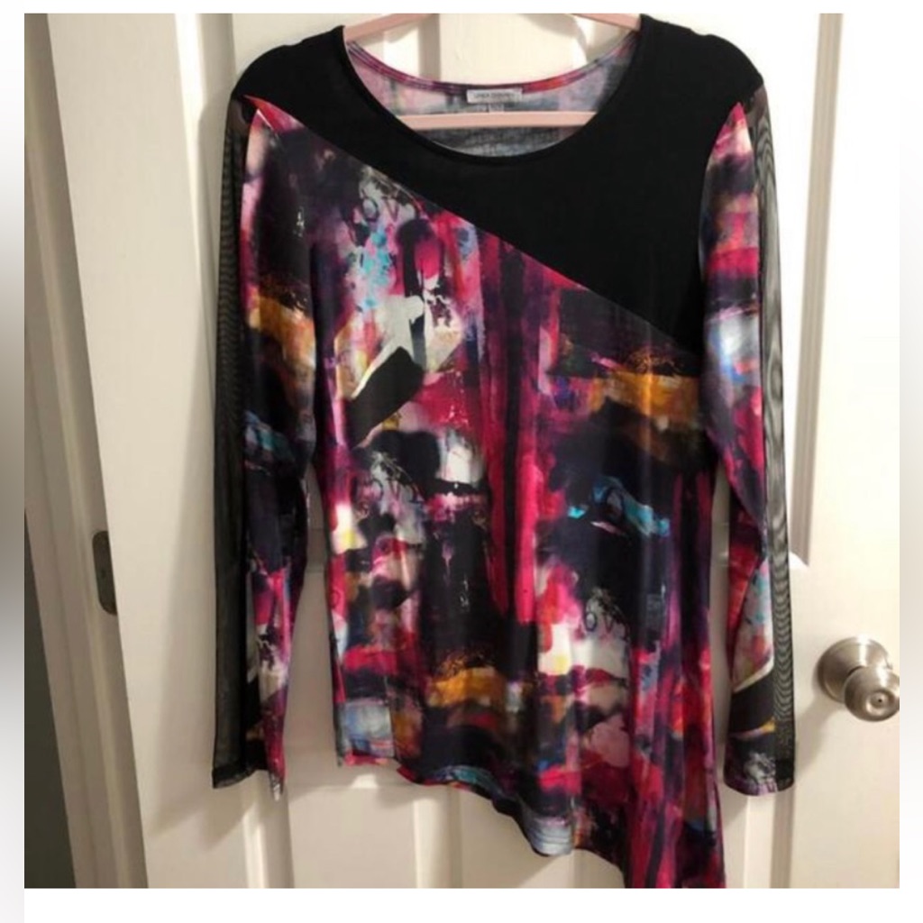 Linea Domani Ladies’ Asymmetrical Long- Sleeve Blouse - Size Medium